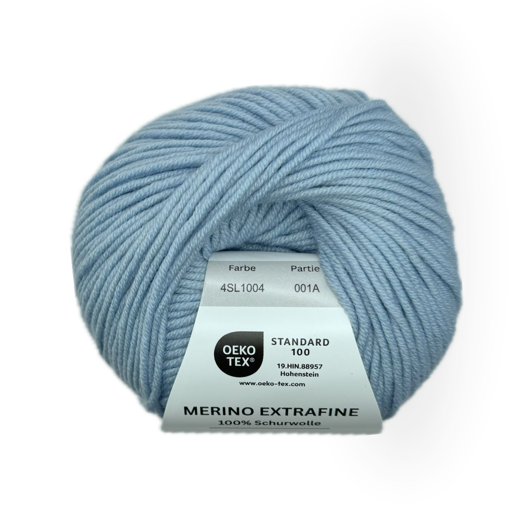Vihat & Wiesch | Merino Extrafine | 100% Virgin Wool | 50g (105m) | Needle 4.5 - 5mm | Sky Blue