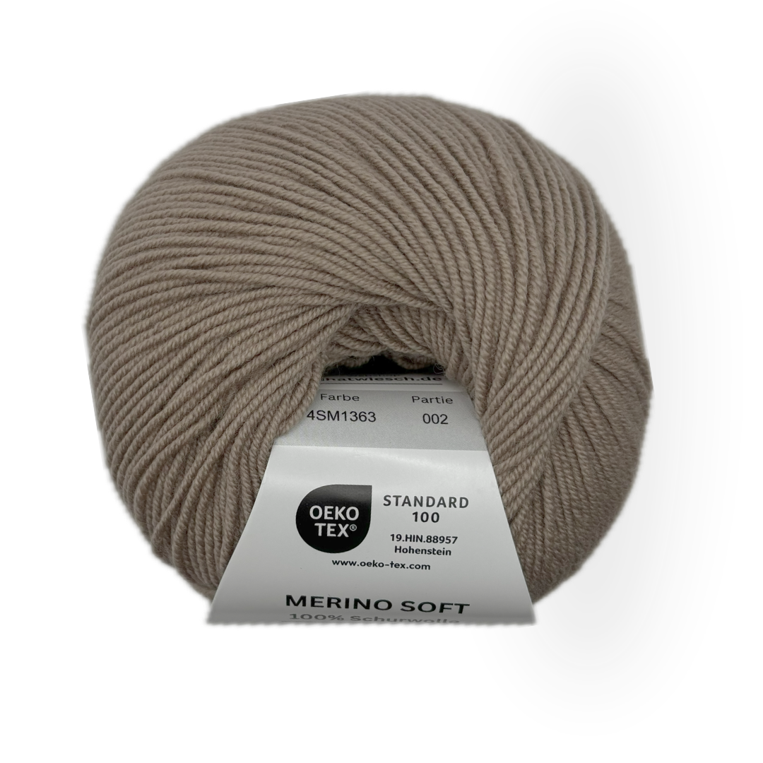 Vihat & Wiesch | Merino Soft | 100% Schurwolle | 50g (160m) | Nadel 3 - 3,5mm | Braun