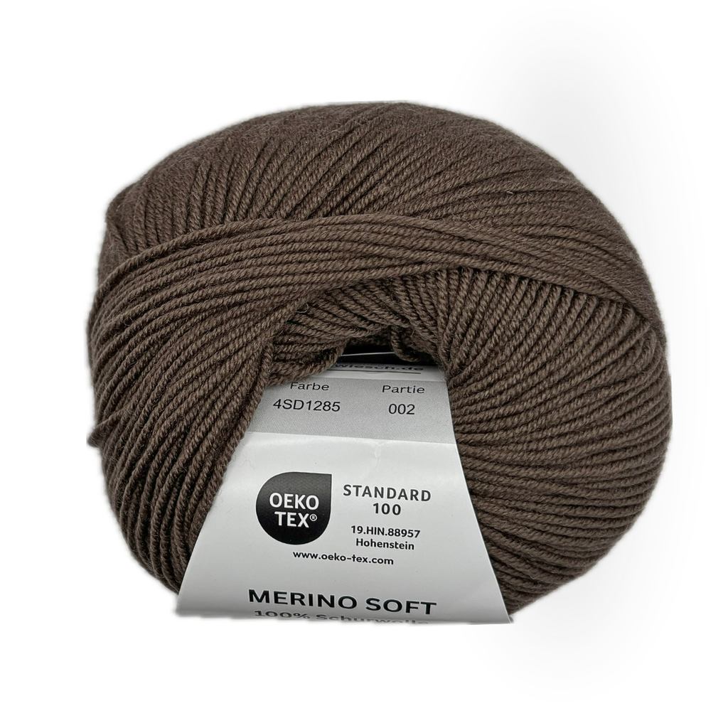 Vihat & Wiesch | Merino Soft | 100% Virgin Wool | 50g (160m) | Needle 3 - 3.5mm | Chocolate Brown 
