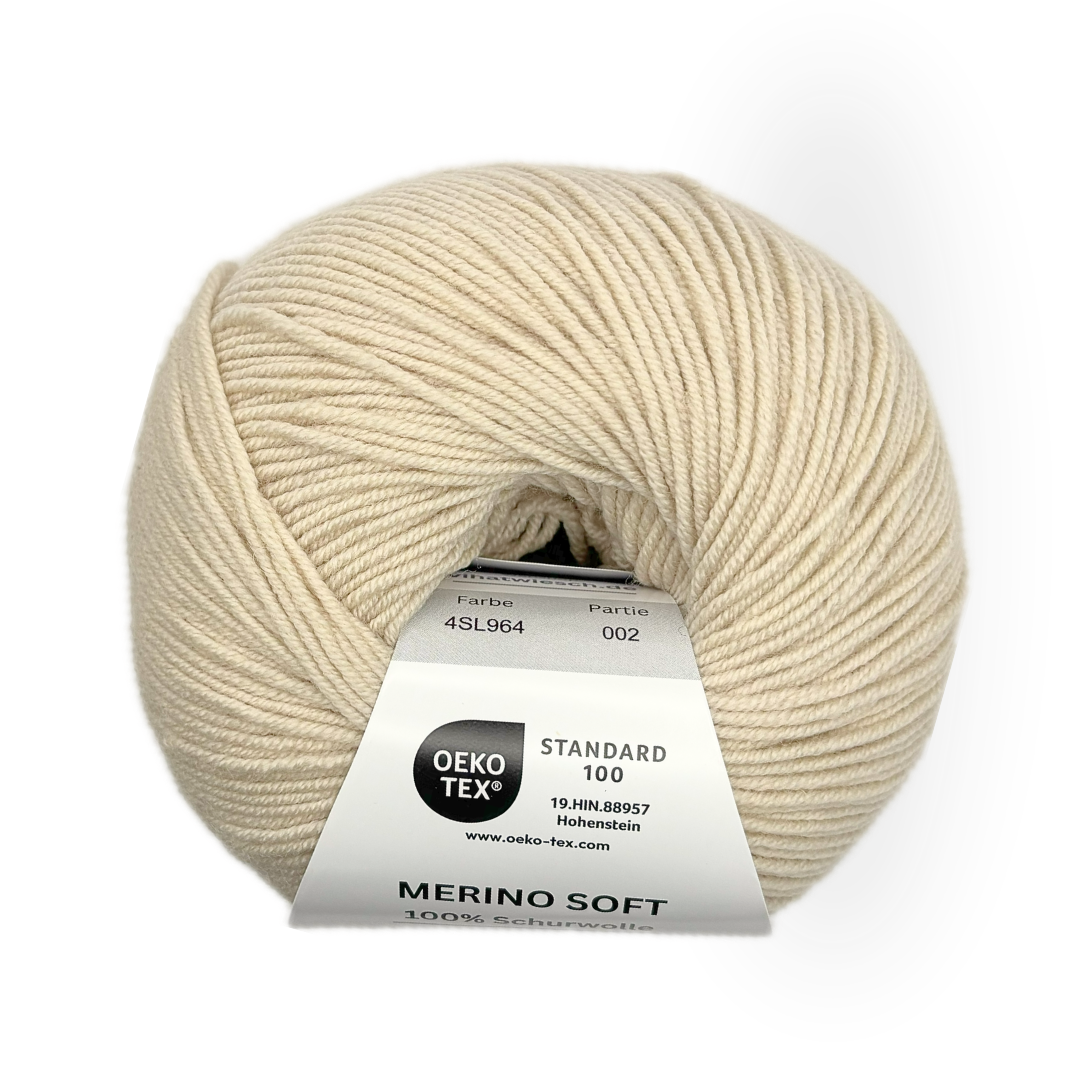 Vihat & Wiesch | Merino Soft | 100% Schurwolle | 50g (160m) | Nadel 3 - 3,5mm | Beige