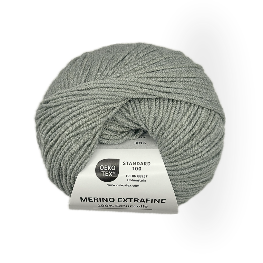 Vihat & Wiesch | Merino Extrafine | 100% Virgin Wool | 50g (105m) | Needle 4.5 - 5mm | Dove Grey